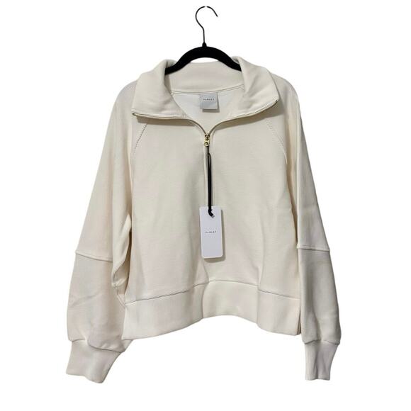 New Varley Ivory Milano Half-Zip Sweat Size Medium - Picture 4 of 11